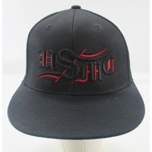Old English USMC Hat‎ Black Size 6 7/8-7 1/4 Frontline Flexfit